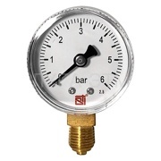 Манометр радиальный 1/4" НР, 0-6 бар, 50мм STI